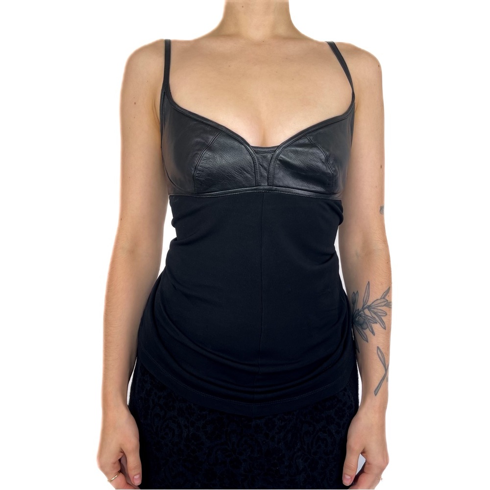 Vintage Alexander McQueen 2003 Leather Camisole